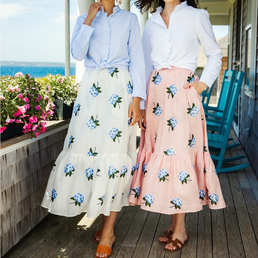Kiel James Patrick Long Hydrangea Skirt